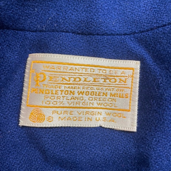 Pendleton vintage Virgin Wool blazer in blue - size 12 - Picture 3 of 4